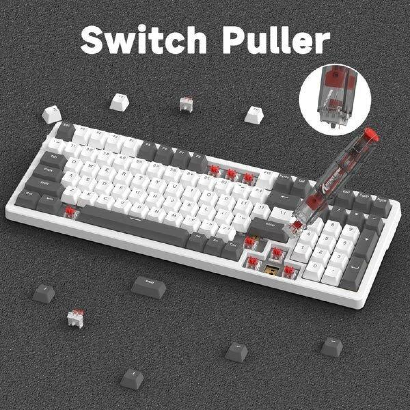 Пуллер Attack Shark KS01 Keycap & Switch Puller Black Translucent