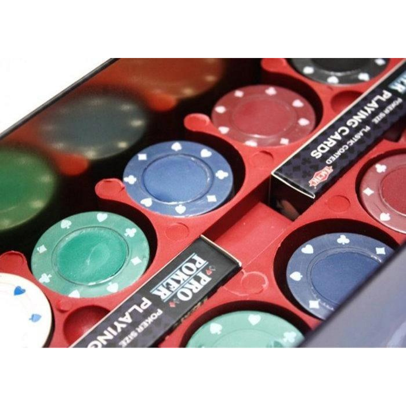 Настольная игра Покерний набир Pro-Poker на 200 фишок без номиналу + сукно (бляшана коробка) (03095)