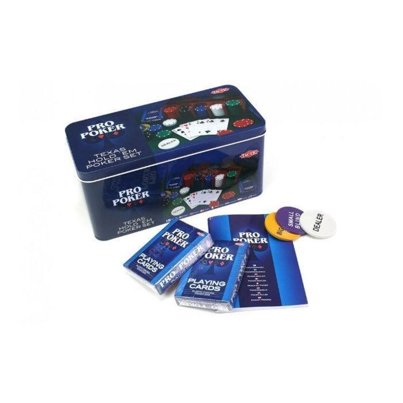 Настольная игра Покерний набир Pro-Poker на 200 фишок без номиналу + сукно (бляшана коробка) (03095)