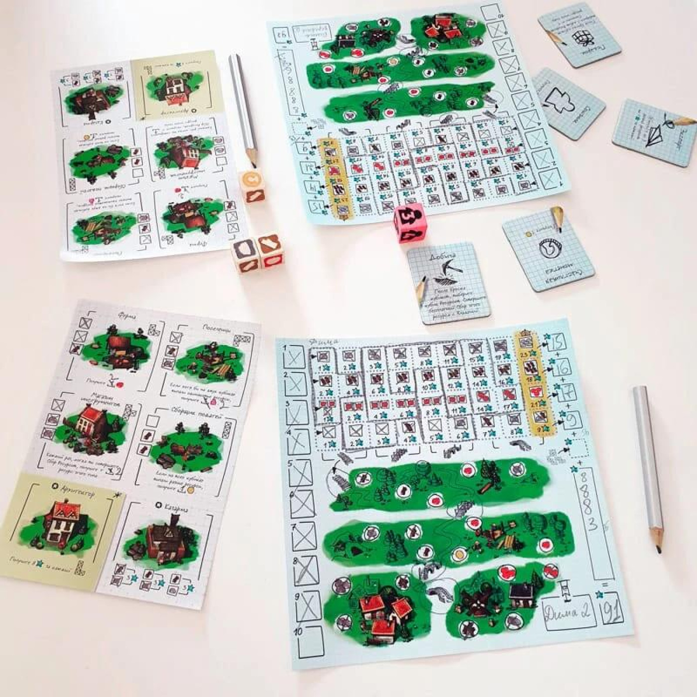 Настільна гра Поселенци. Наброски Империи (Imperial Settlers: Roll & Write) (8991_)