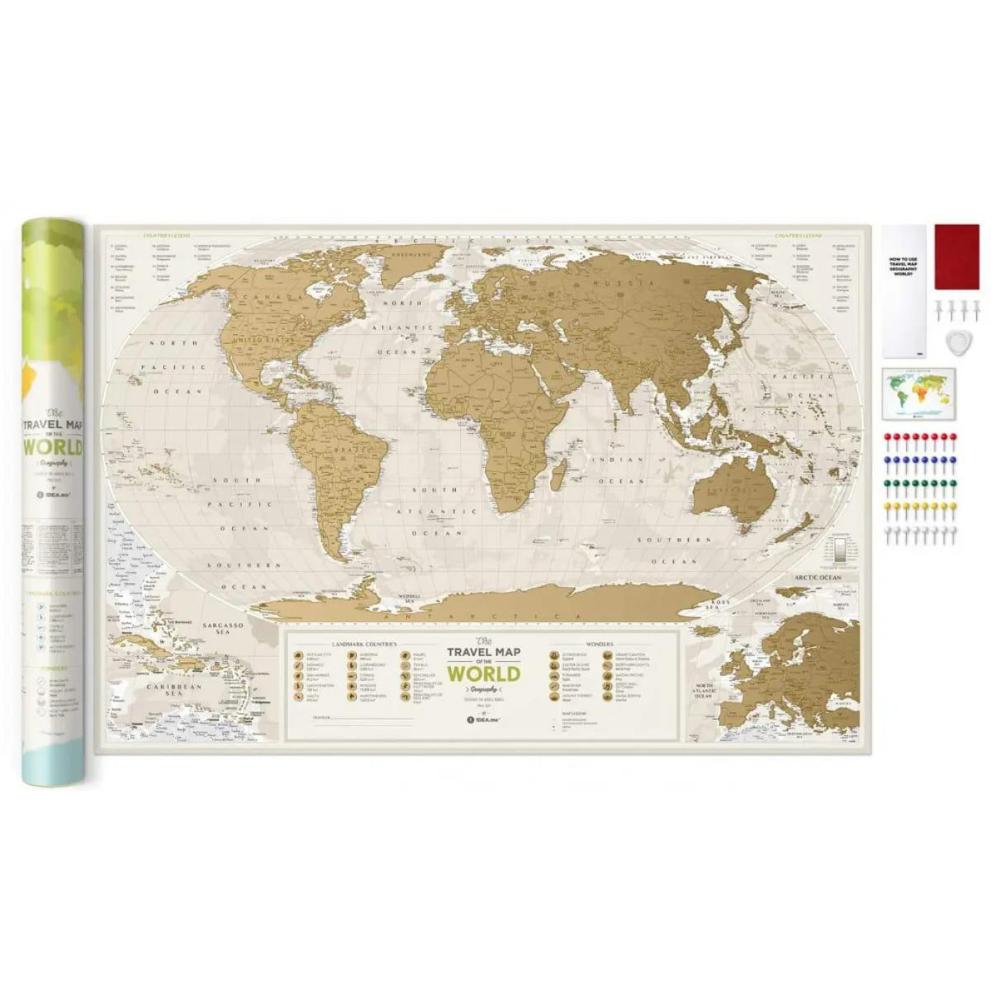 Настольная игра Скретч карта мира Travel Map™ Geography World (13029)