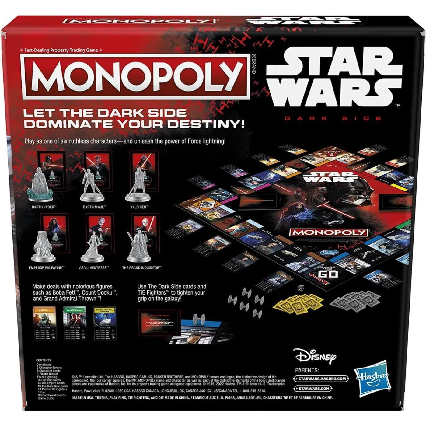 Настольная игра Настильна гра Hasbro Monopoly: Star Wars - Dark Side Edition (Монополия Зоряни вийни - Темна Сторона (MNPE014) U1