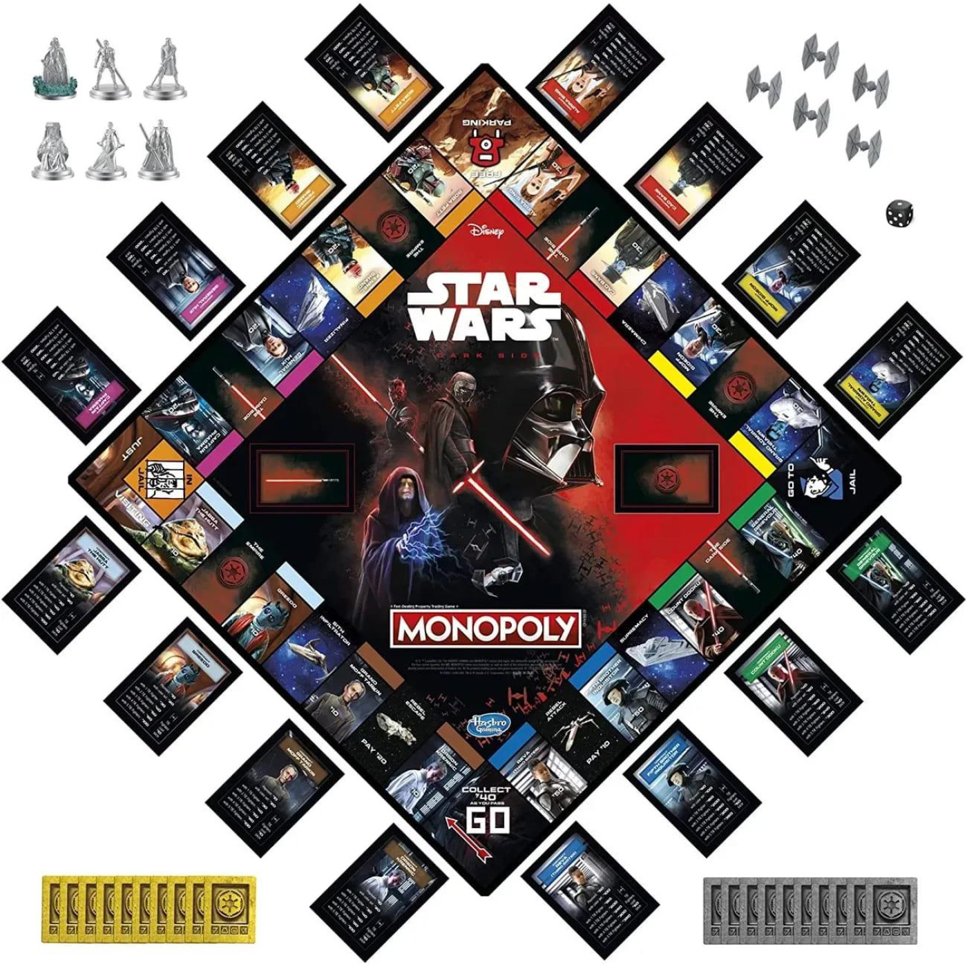 Настольная игра Настильна гра Hasbro Monopoly: Star Wars - Dark Side Edition (Монополия Зоряни вийни - Темна Сторона (MNPE014) U1