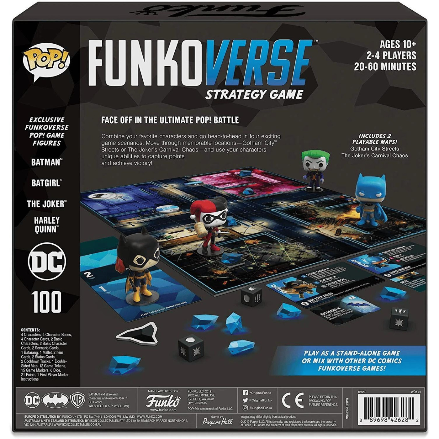 Настольная игра Funkoverse Strategy Game: DC #100 4-Pack (fnkgm05)