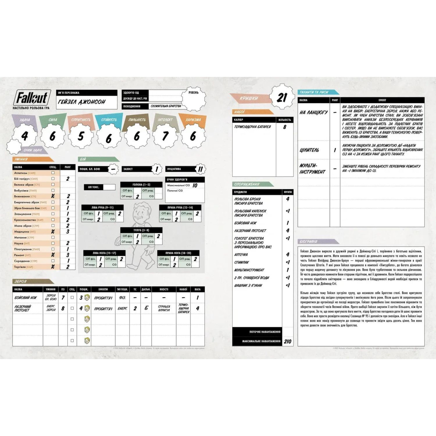 Настольная игра Fallout - Стартовий набир (Физическое издание) (GKRP0028)