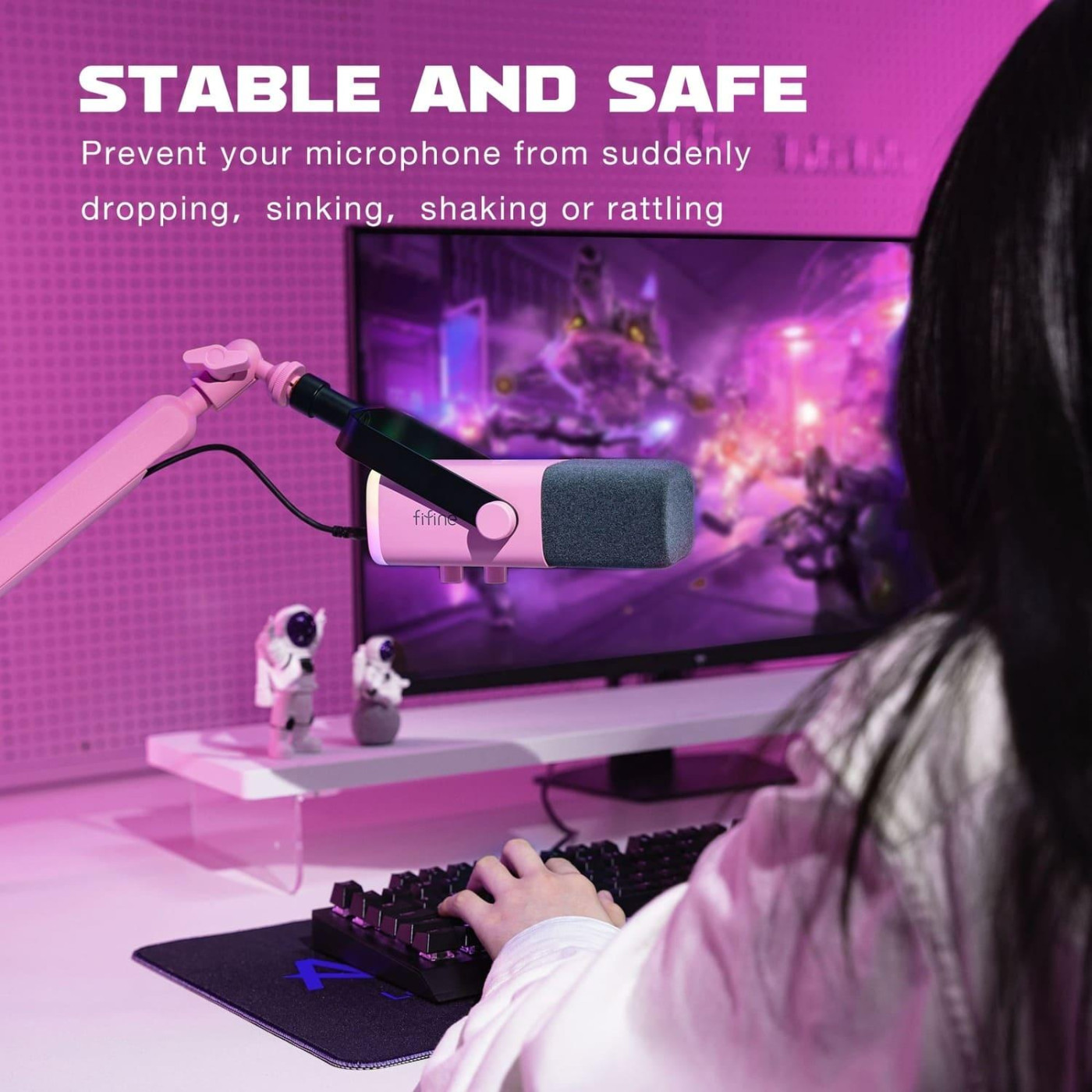 Стойка-пантограф Fifine Pink BM88P