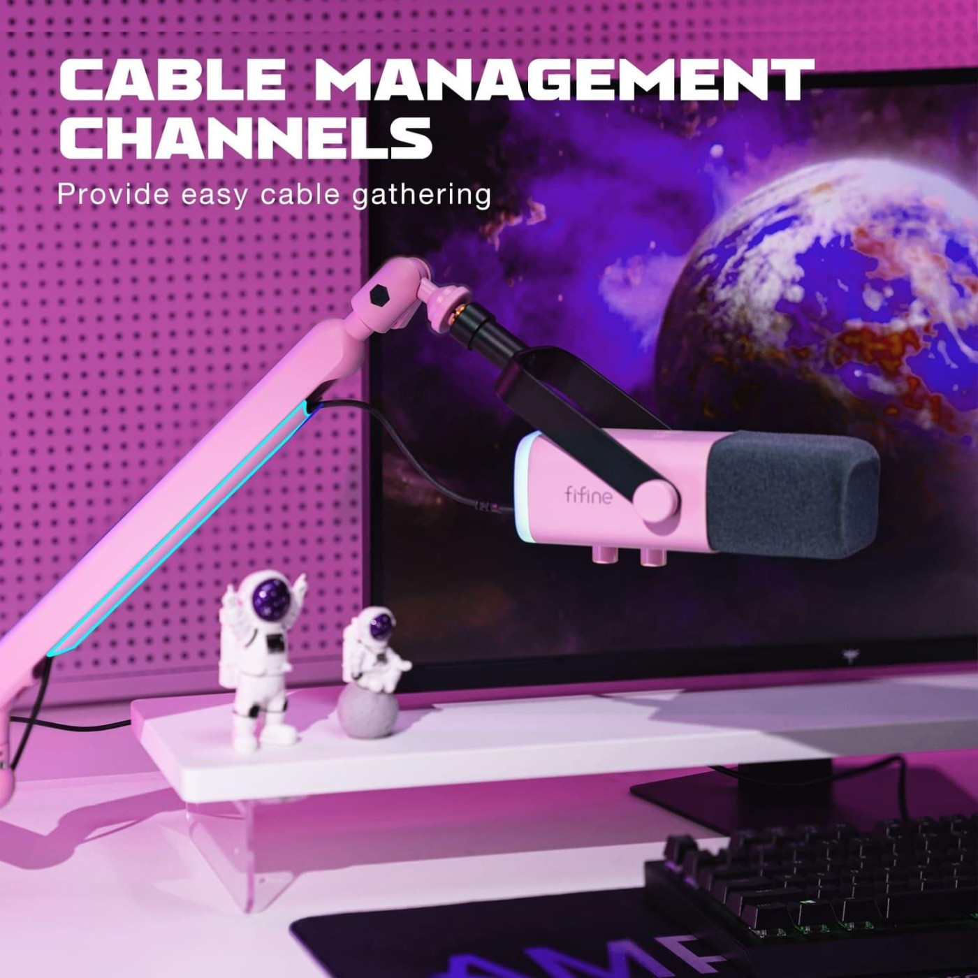 Стойка-пантограф Fifine Pink BM88P