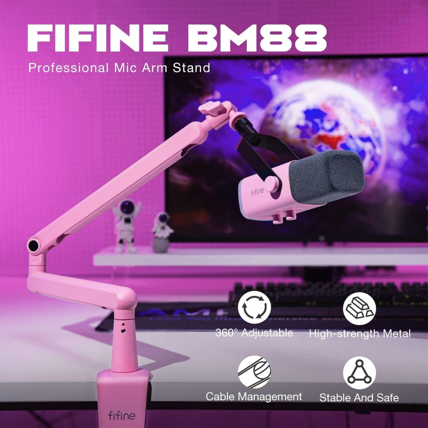 Стойка-пантограф Fifine Pink BM88P