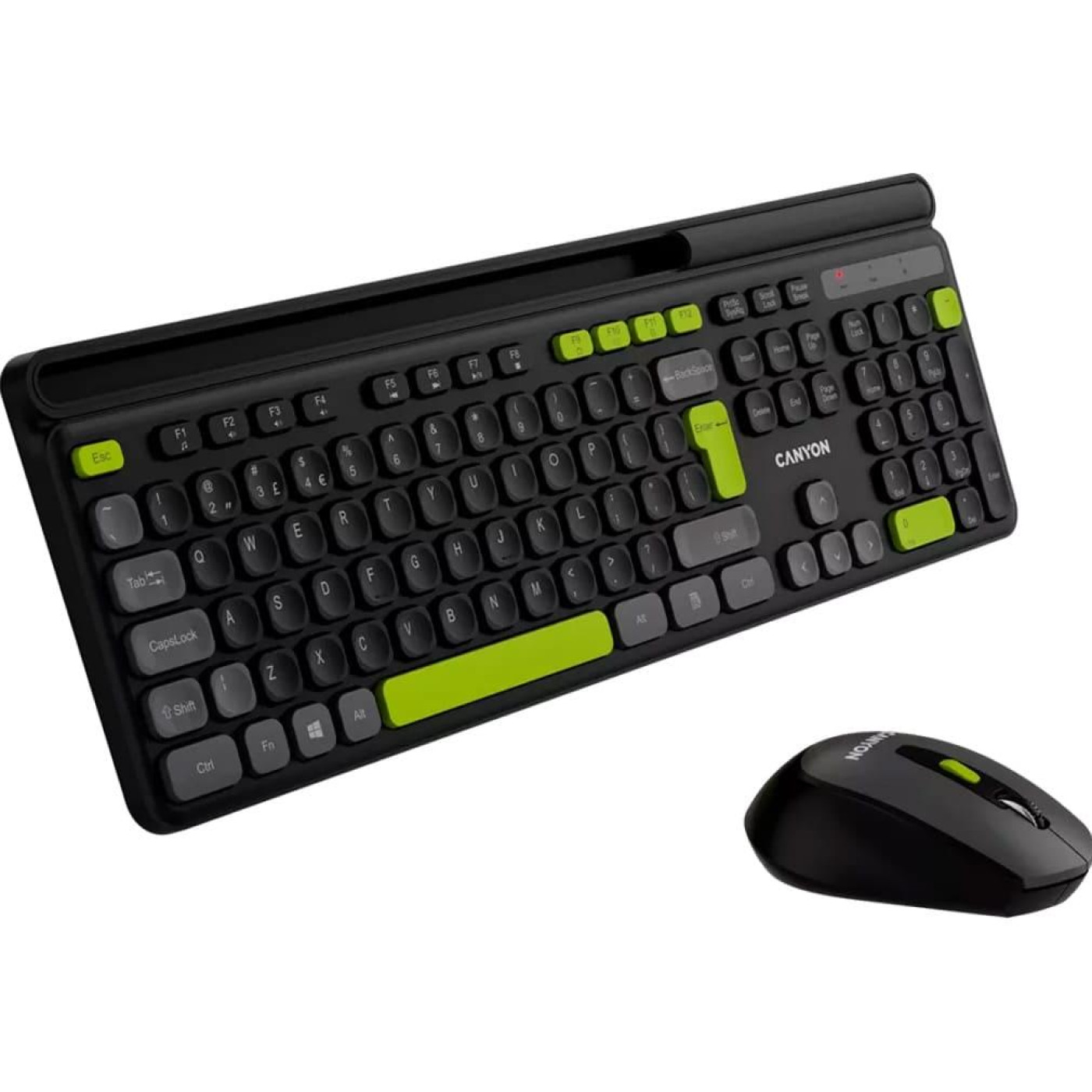 Комплект (Клавіатура та Миша) CANYON HSET-W5 EN AAA+AA Wireless Black
