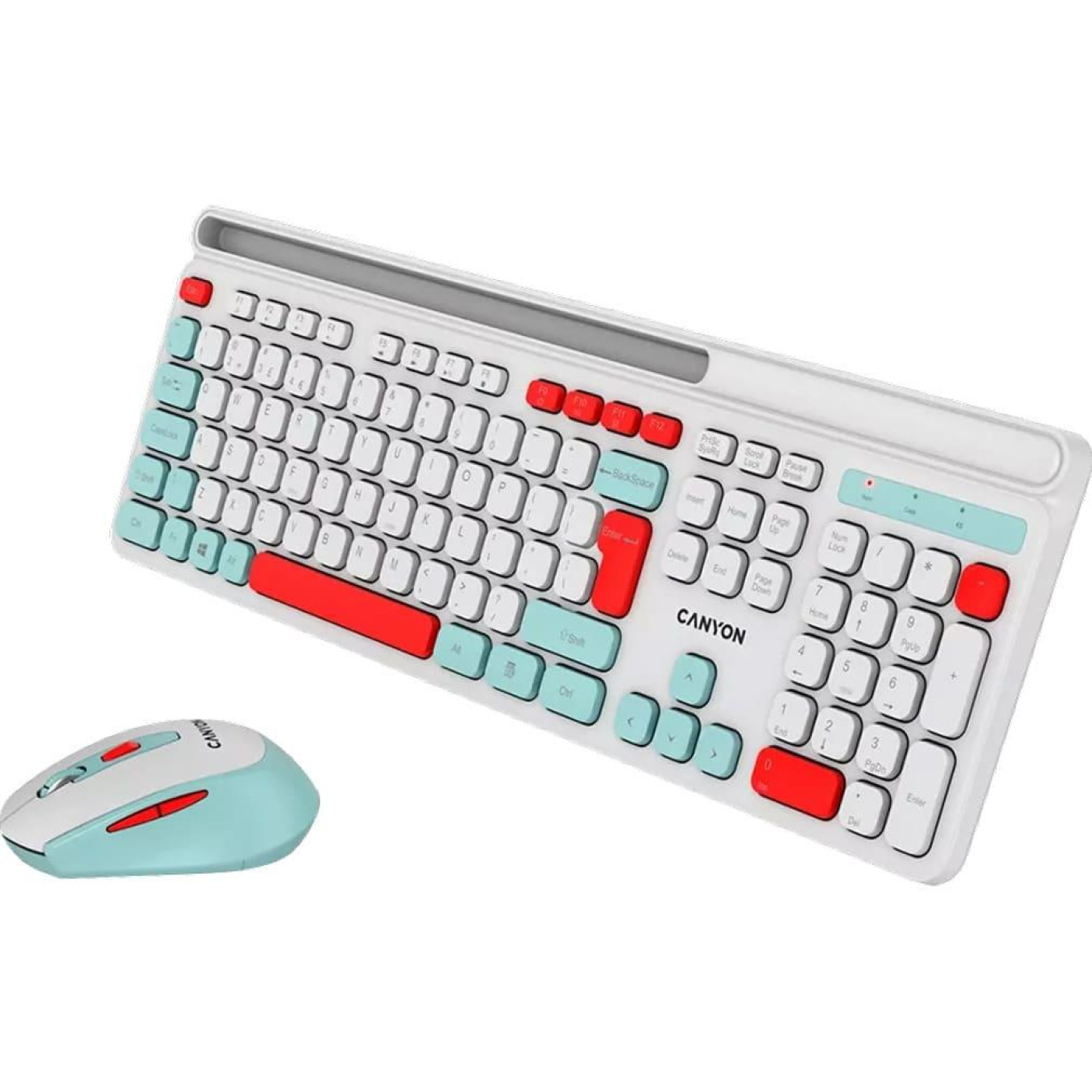 Комплект (Клавіатура та миша) Canyon HSET-W5 EN AAA+AA Wireless White (CNS-HSETW5WT)