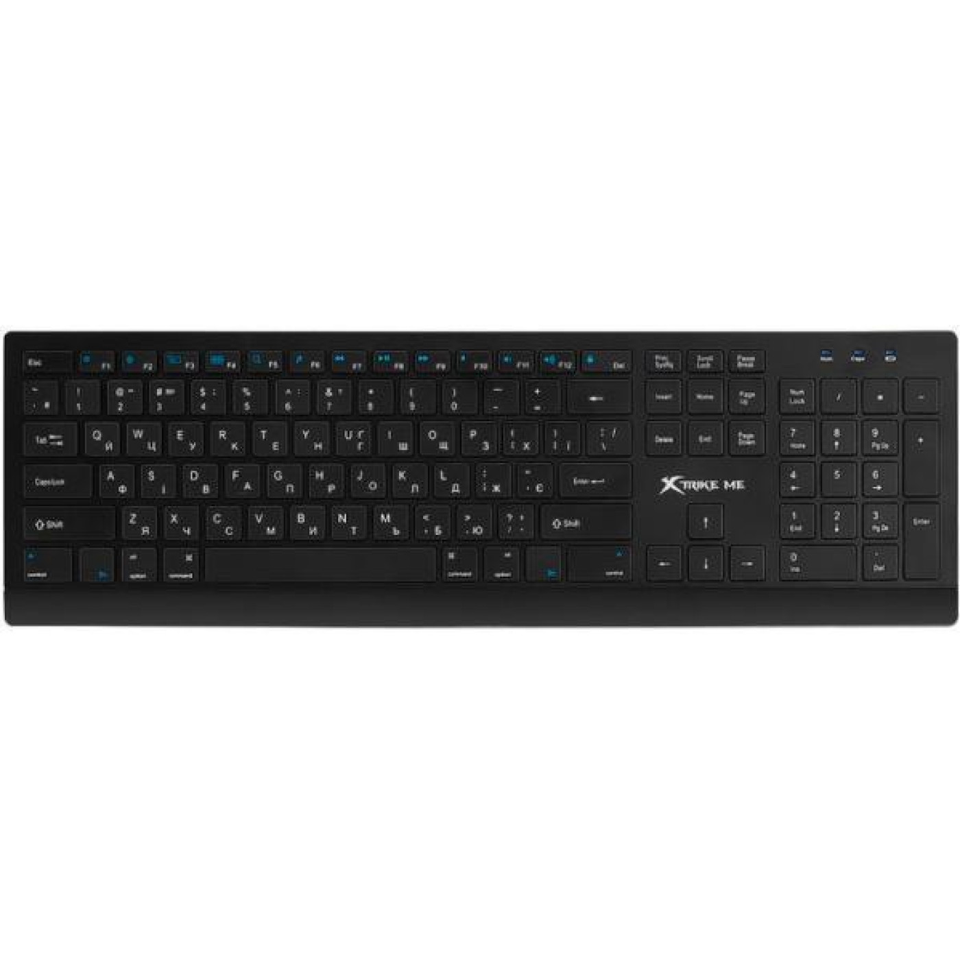 Комплект (Клавиатура и Мышь) XTRIKE ME MK-208W UA Black (MK-208WUA)