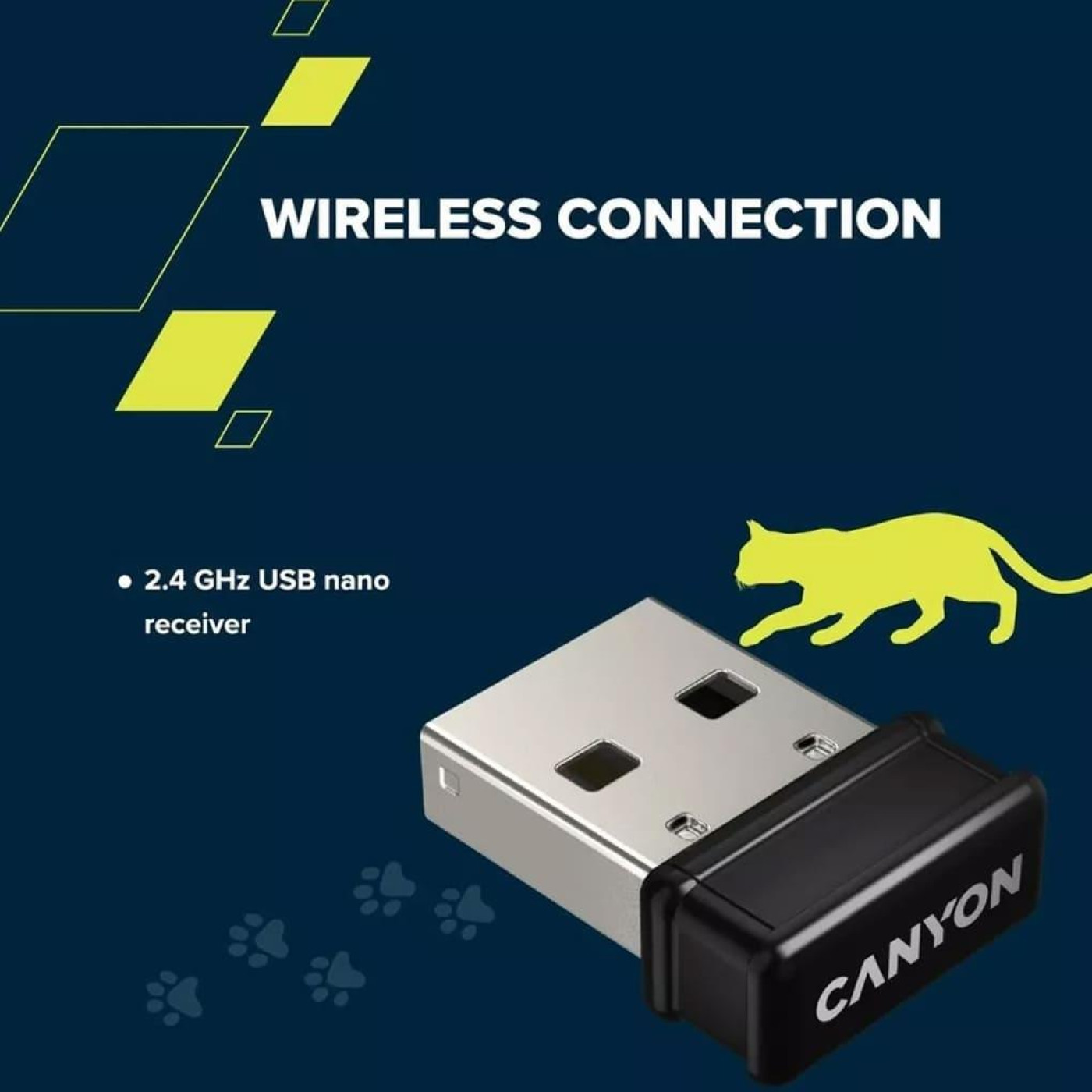 Комплект (Клавіатура та Миша) CANYON HSET-W6 EN Kitty Edition AAA+АА Wireless Violet