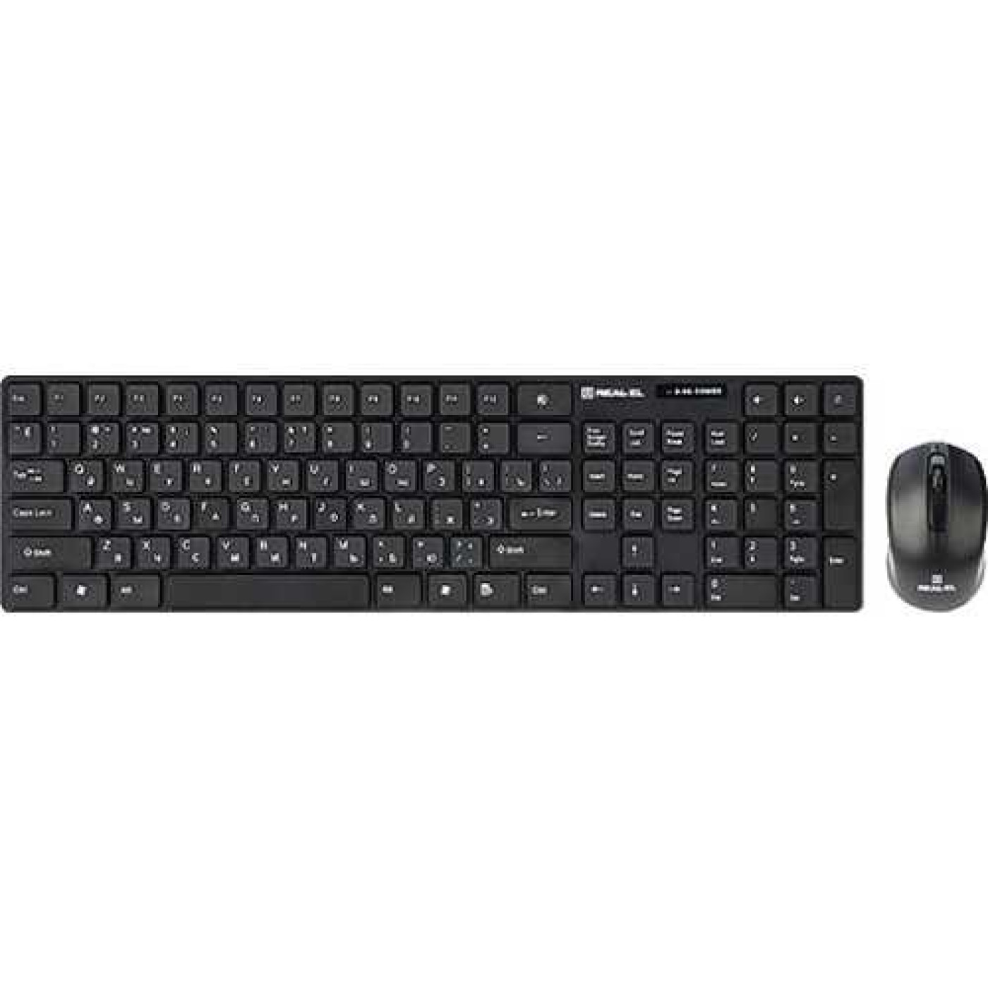Беспроводной комплект (клавиатура + мышь) Real-EL Comfort 9010 Kit Black (EL123100034)