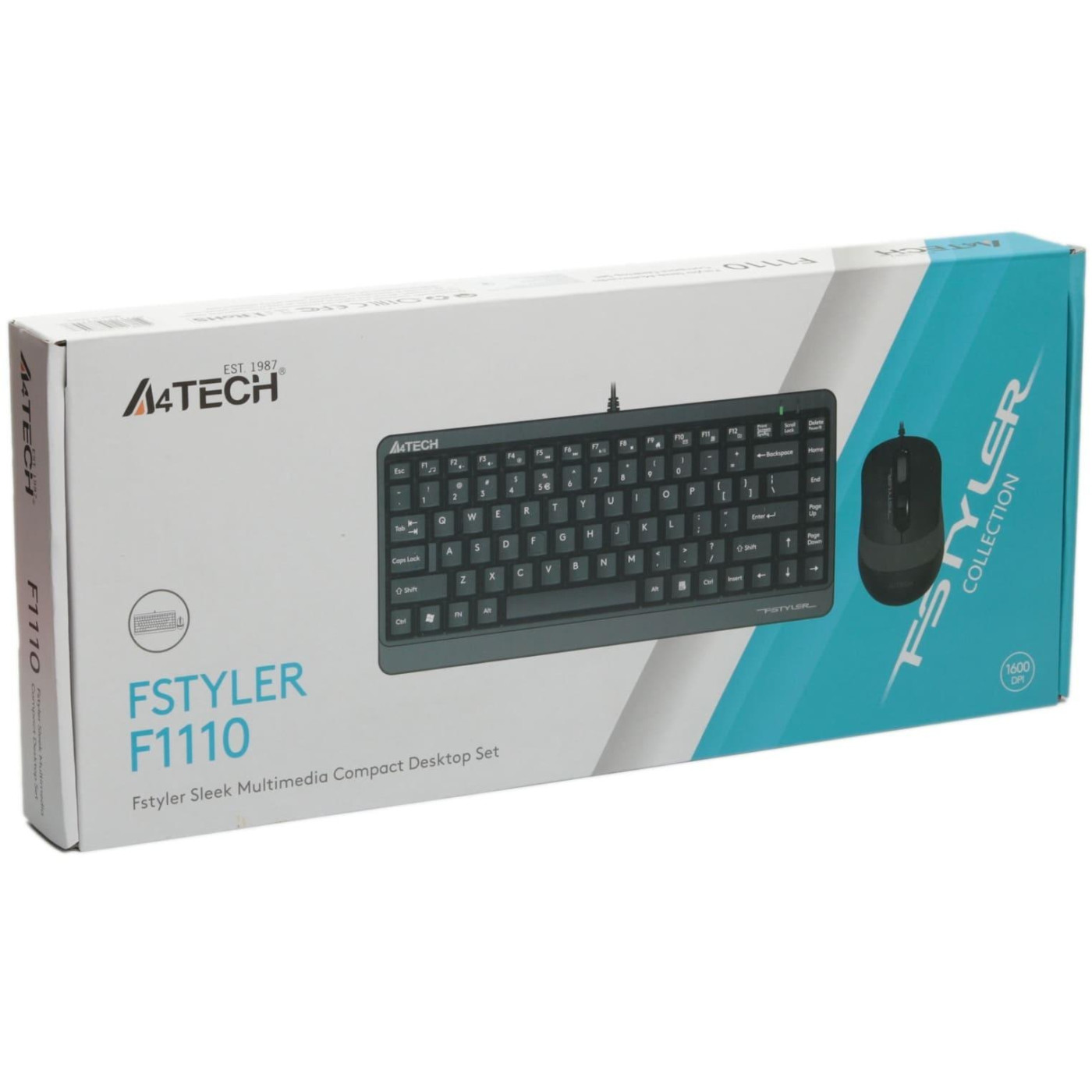Беспроводной комплект (клавиатура + мышь) A4Tech F1110 Fstyler Wireless Black-Grey (F1110 Grey))