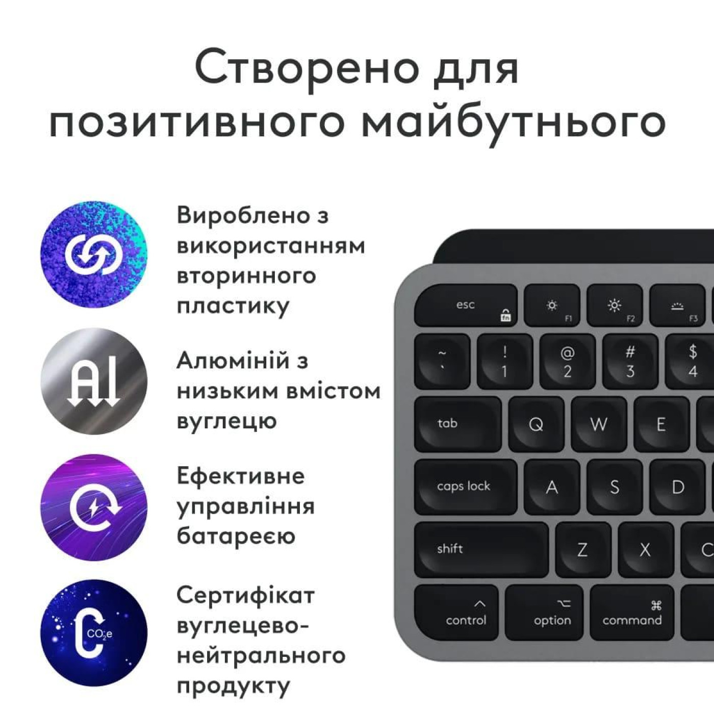 Комплект (Клавиатура и Мышь) Logitech MX Keys S Combo for Mac (920-012845) Space Grey