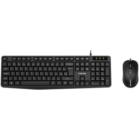 Комплект (Клавіатура та миша) Canyon CNE-CSET1-RU USB Black (CNE-CSET1)