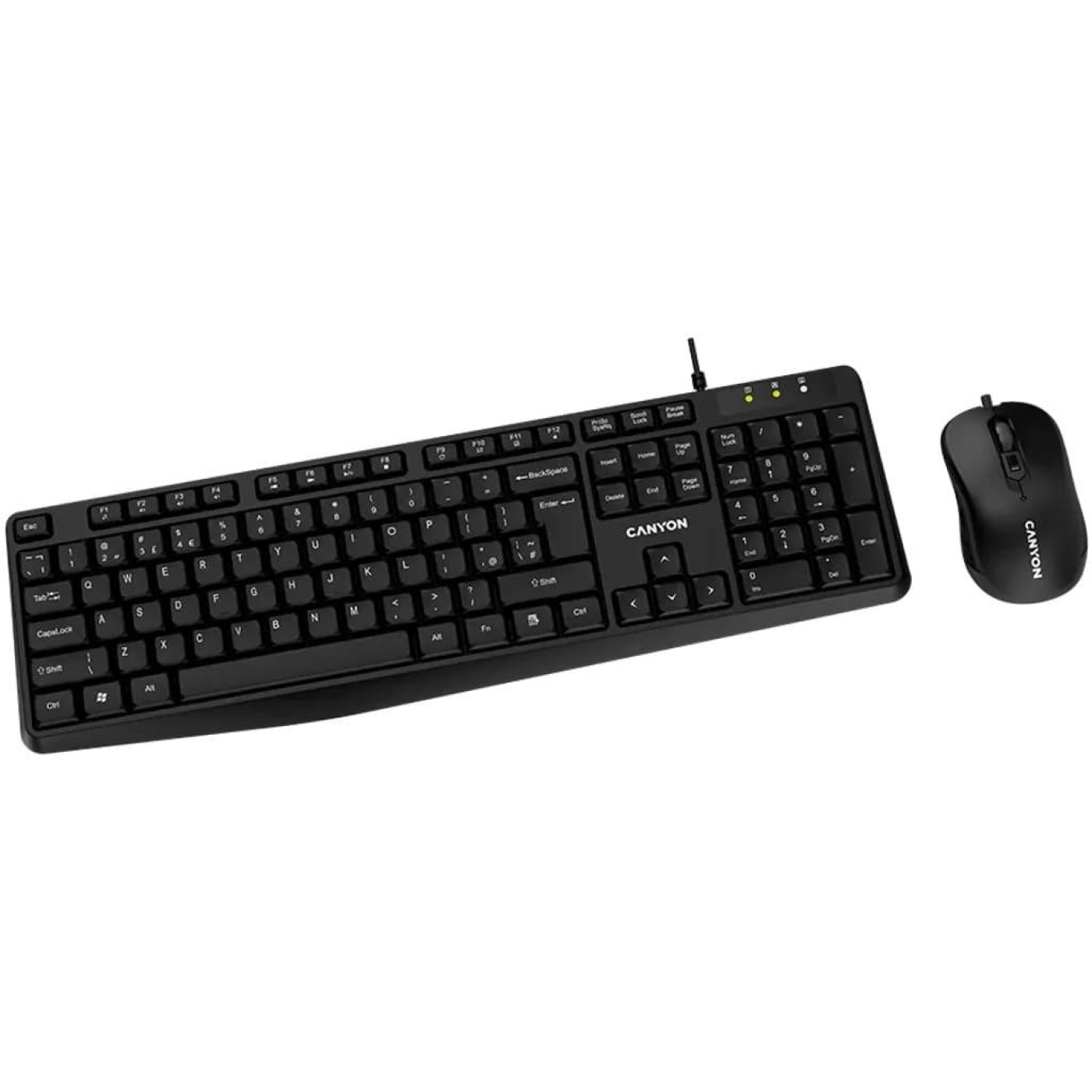 Комплект (клавиатура + мышь) Canyon USB Black (CNE-CSET1-RU)