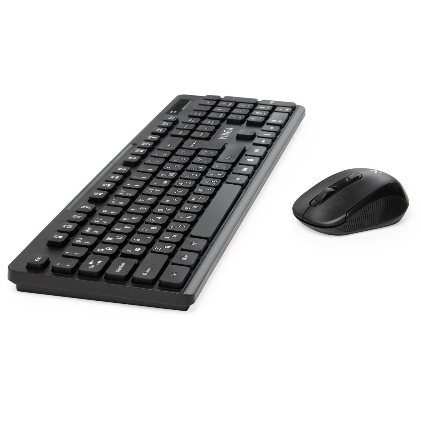 Комплект (Клавиатура и мышь) Vinga KBSW-100 Wireless Black (KBSW-100)