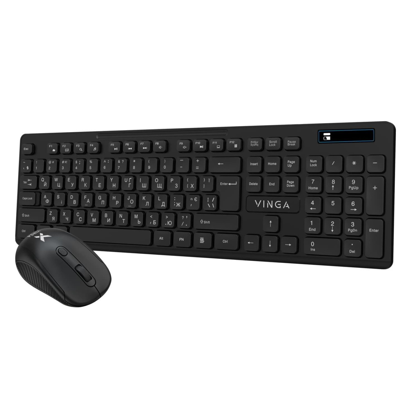 Комплект (Клавиатура и мышь) Vinga KBSW-100 Wireless Black (KBSW-100)