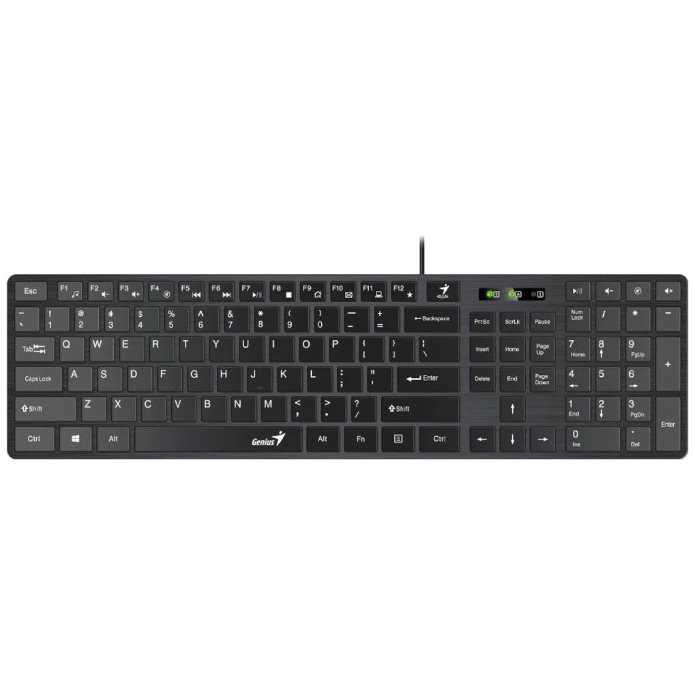 Комплект (клавиатура + мышь) Genius C-126 SlimStar USB Black Ukr (31330007407)