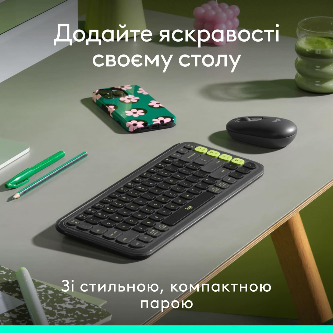 Комплект (Клавіатура та Миша) Logitech Pop Icon Combo (920-013156) Graphite