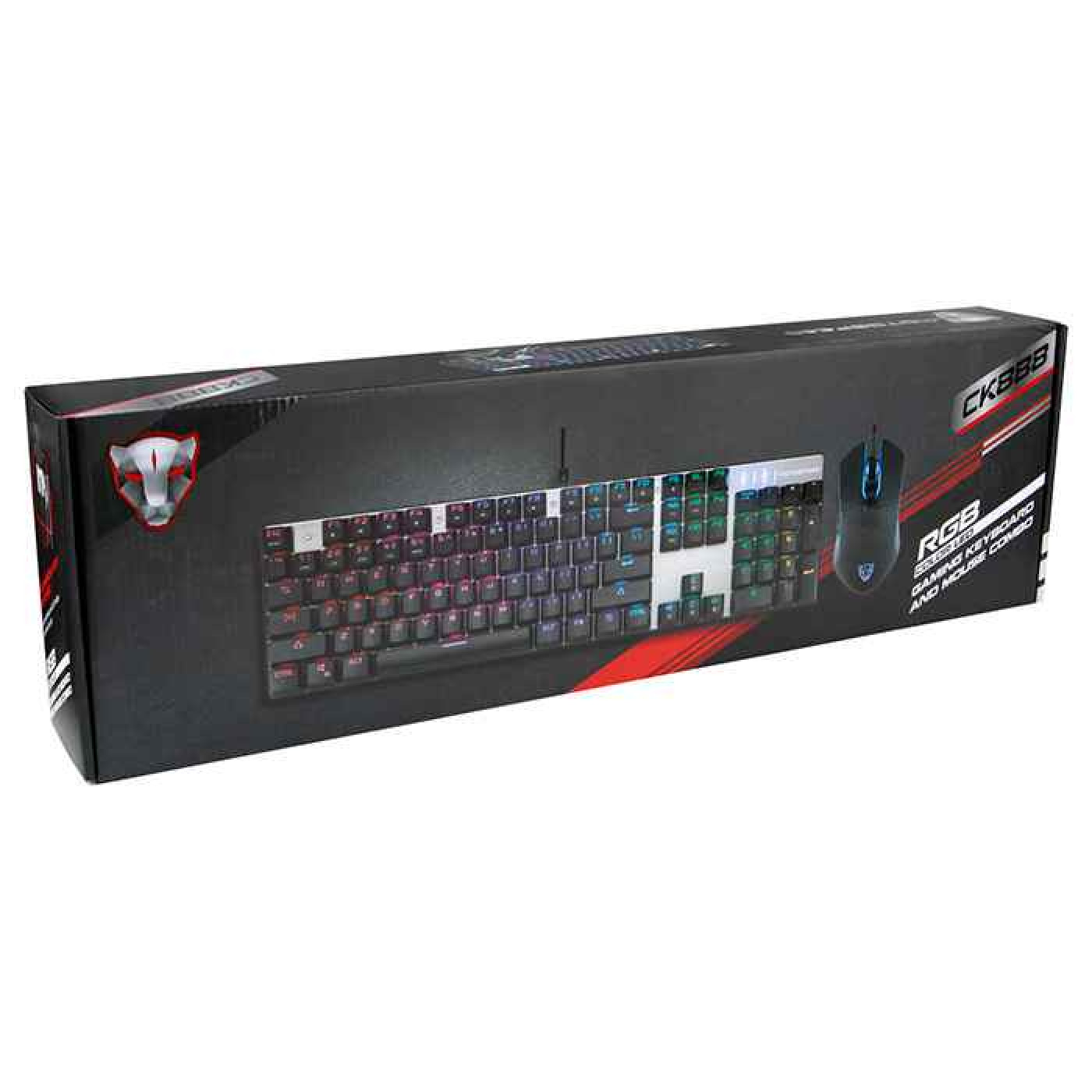 Комплект (клавіатура + миша) Motospeed CK888 Outemu Blue Silver/Black USB (mtck888mb)