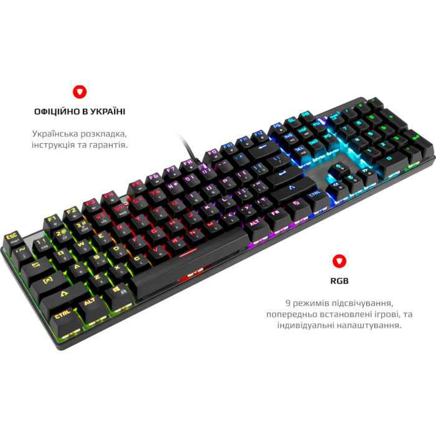 Комплект (клавіатура + миша) Motospeed CK888 Outemu Red Silver/Black USB (mtck888mr)