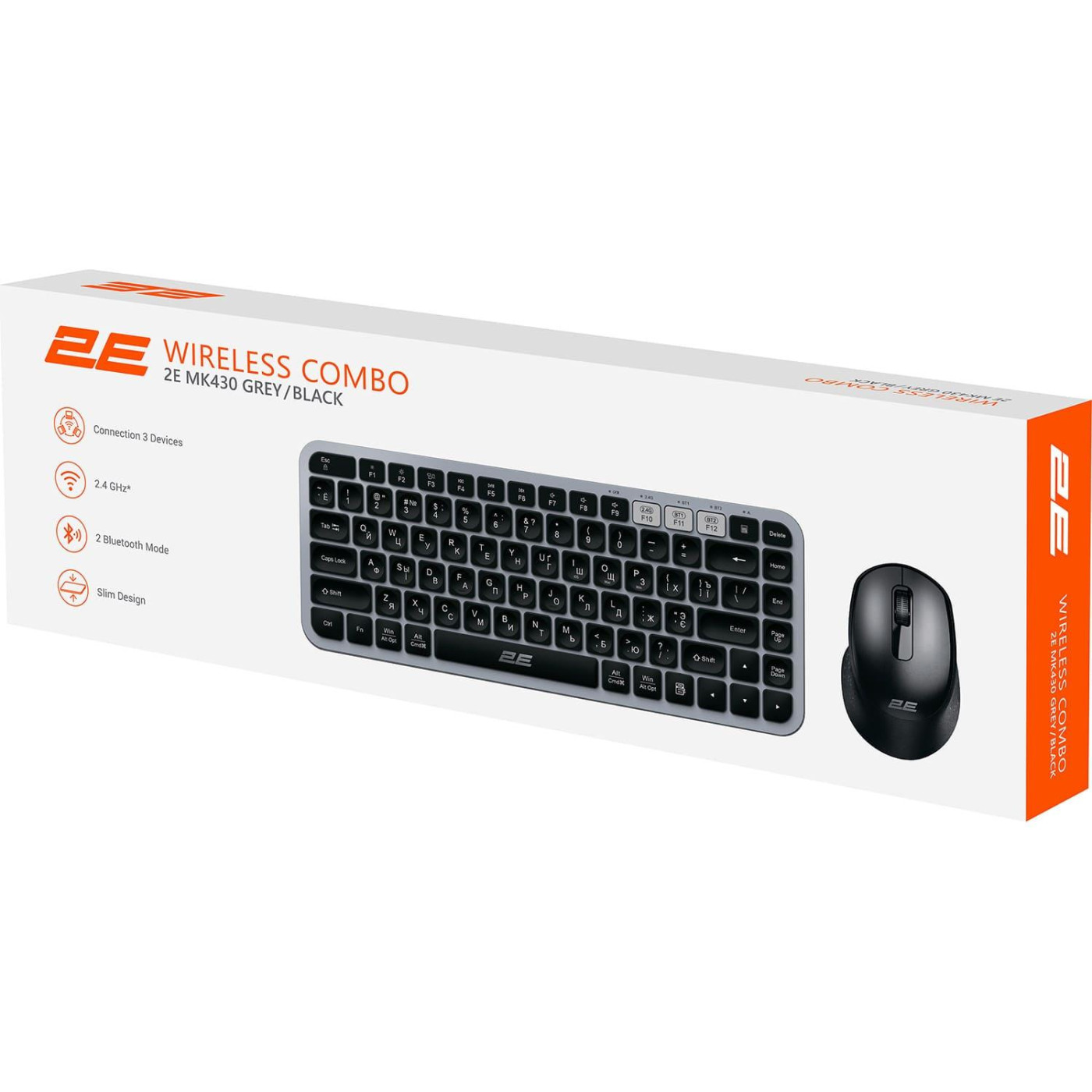 Комплект (клавиатура + мишь) 2E MK430 Wireless Black (2E-MK430WBGR_UA)