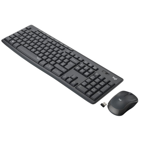 Комплект (Клавіатура та миша) Logitech MK295 Silent Combo Wireless Graphite (920-009800)