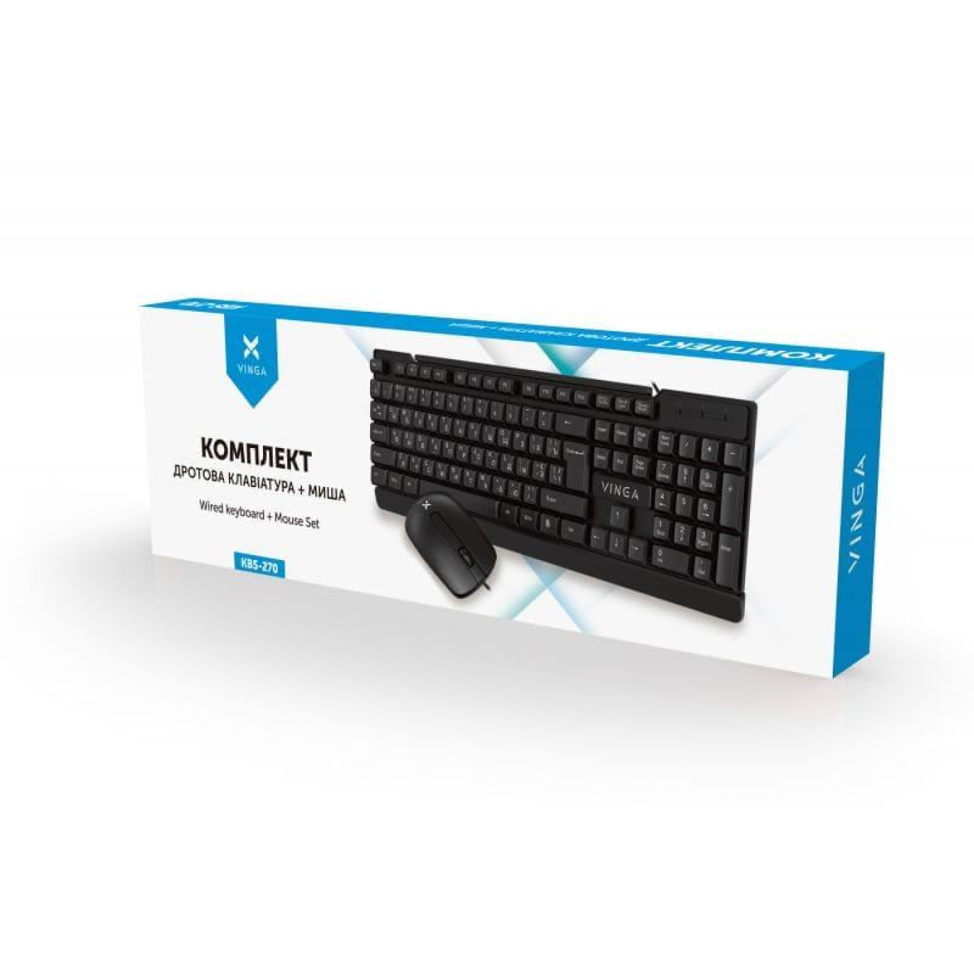 Комплект (клавіатура + миша) Vinga (KBS-270) (KBS-270 Black)