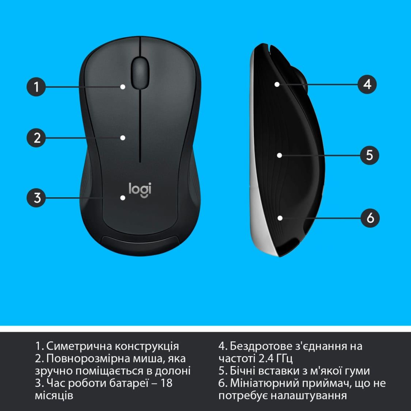 Комплект (Клавиатура та Миша) Logitech MK540 Advanced Combo (920-008685) Wireless Black