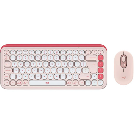 Комплект (Клавиатура и мышь) Logitech Pop Icon Combo Rose (920-013142)