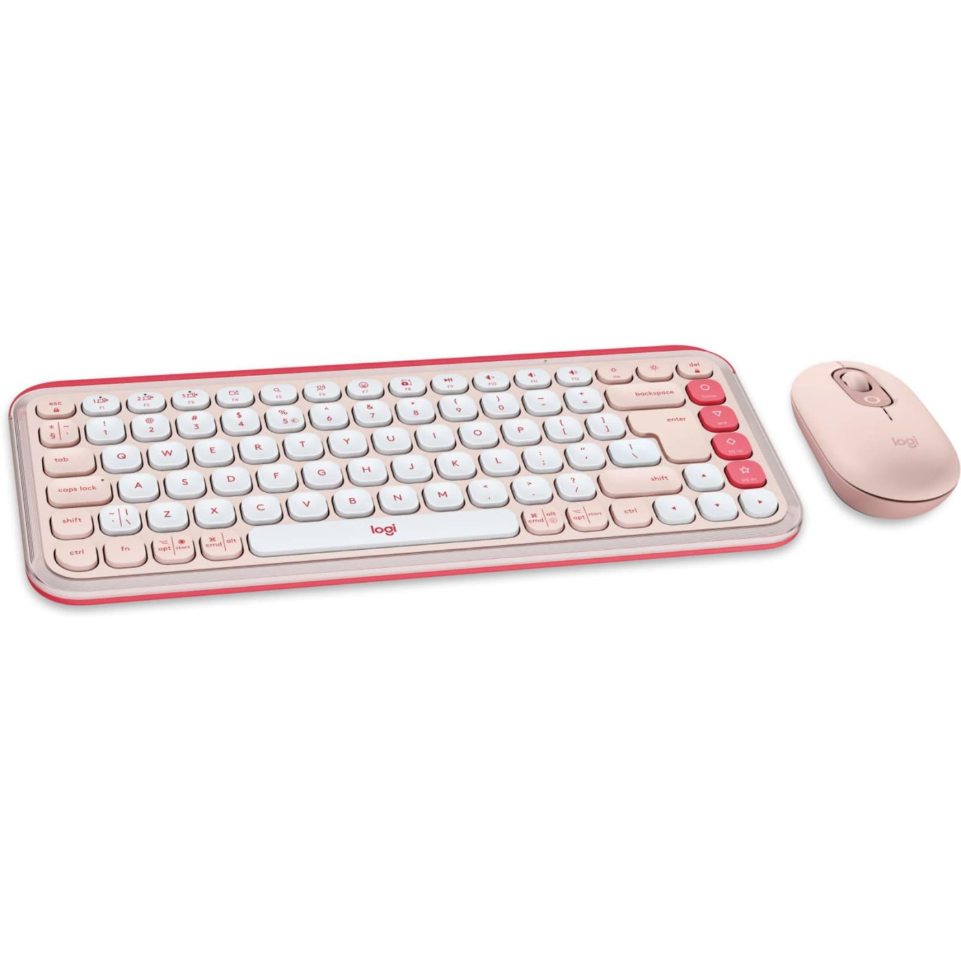 Комплект (Клавиатура и мышь) Logitech Pop Icon Combo Rose (920-013142)