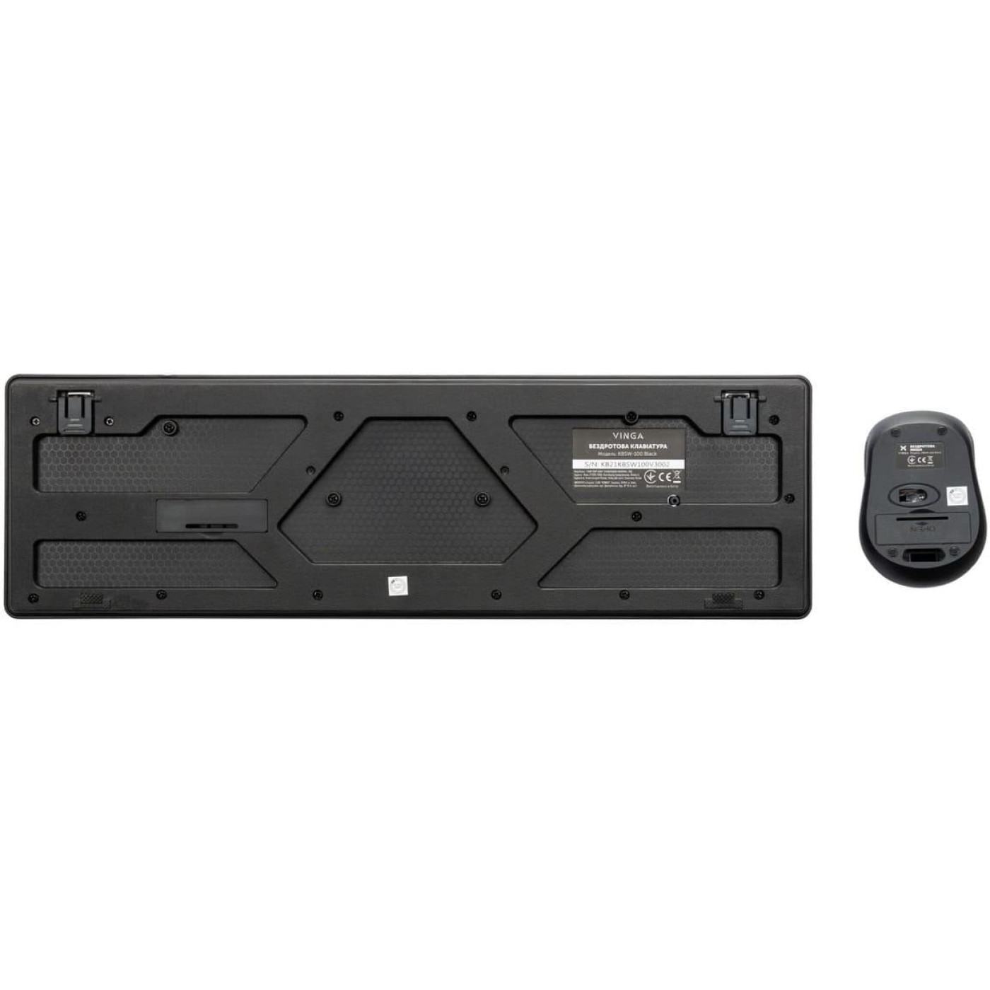 Комплект (Клавиатура та Миша) Vinga KBSW-100 Wireless (KBSW-100) Black