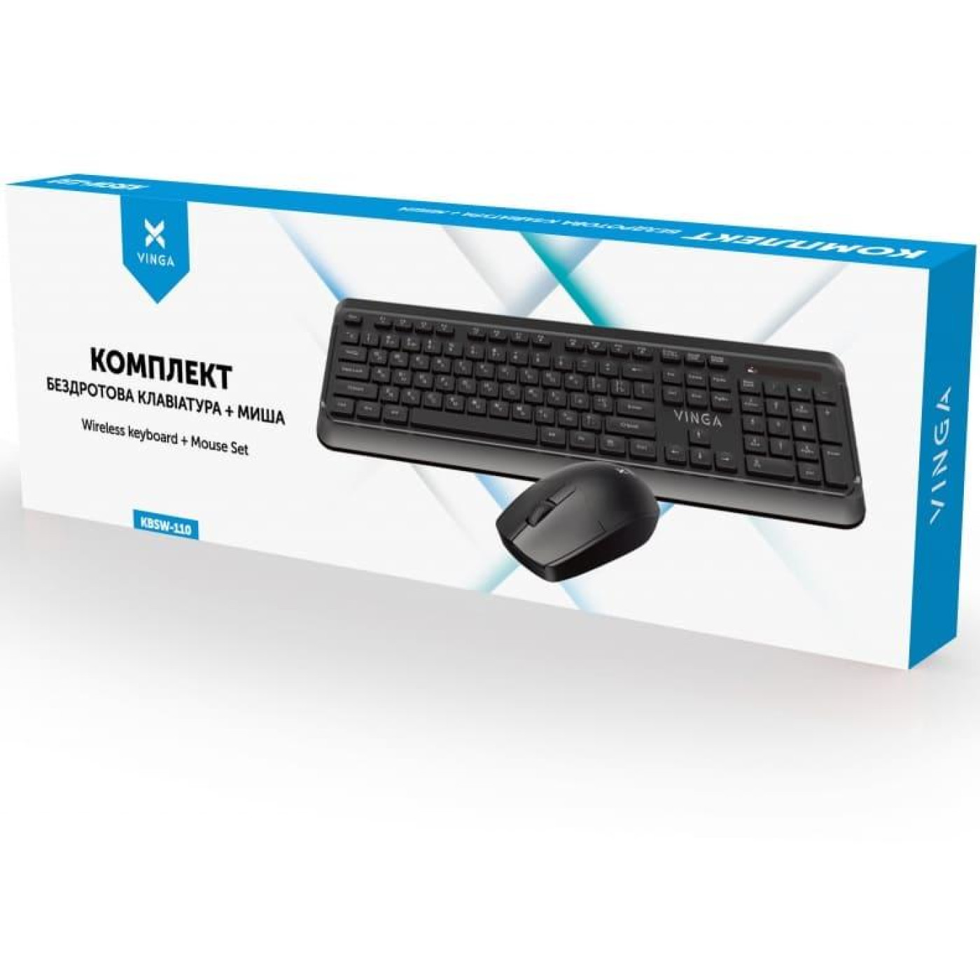 Комплект (клавиатура + мышь) Vinga (KBSW-110) (KBSW-110 Black)