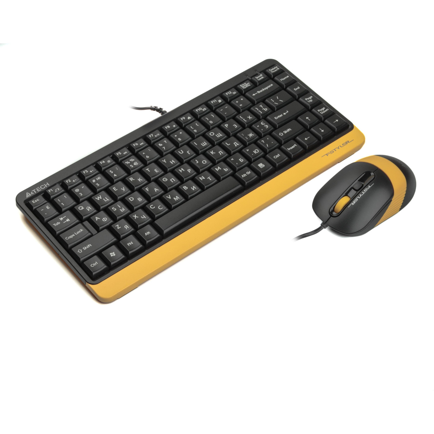 Комплект (Клавіатура та миша) A4Tech F1110 Fstyler USB Black-Yelloy (F1110 (Bumblebee))