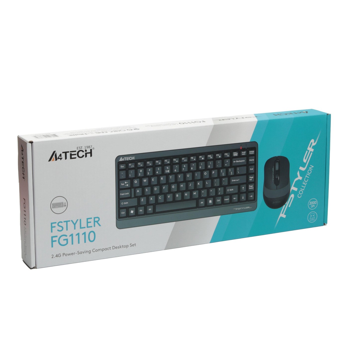 Комплект (Клавіатура та миша) A4Tech FG1110 Fstyler Wireless Black-Grey (FG1110 (Grey))