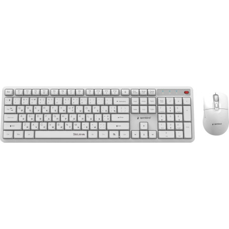 Комплект (Клавіатура та миша) Gembird KBS-WMS-01-W-CYRL White (KBS-WMS-01-W-CYRL)