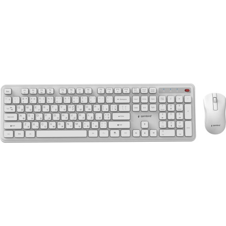 Комплект (Клавіатура та миша) Gembird KBS-WPS-01-W-CYRL White (KBS-WPS-01-W-CYRL)
