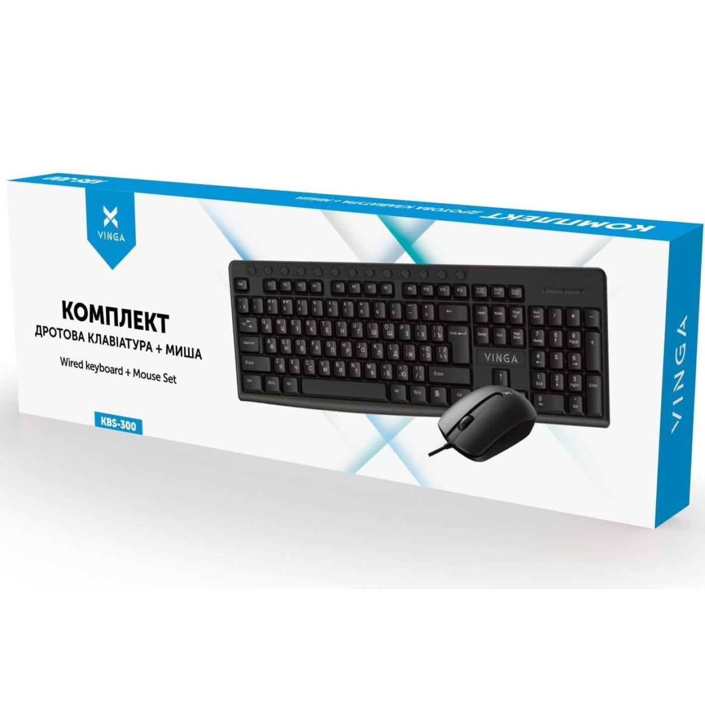 Комплект (клавіатура + миша) Vinga (KBS-300) (KBS-300 Black)
