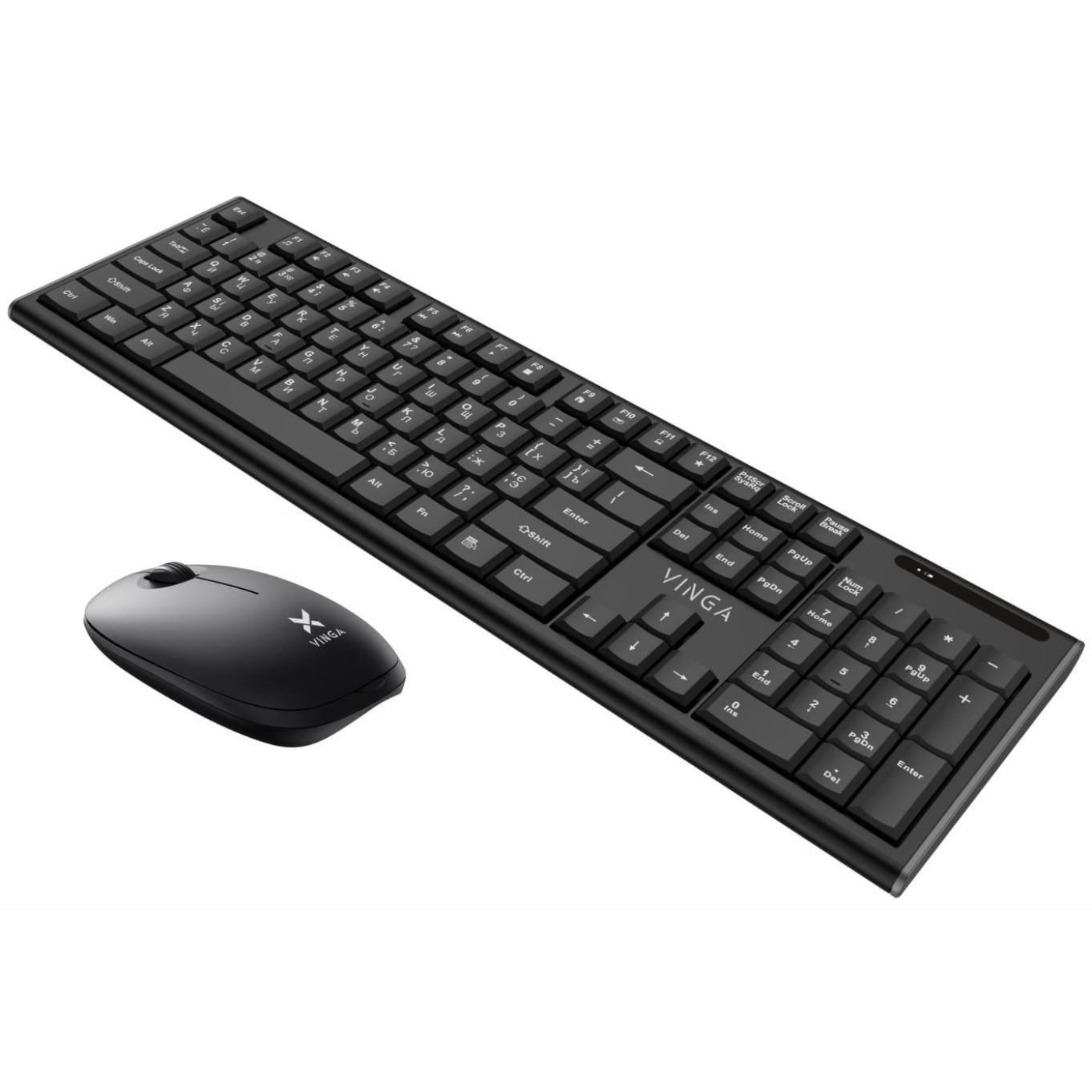 Комплект (Клавиатура и мышь) Vinga KBSW-120 Wireless (KBSW-120) Black (KBSW-120 Black)