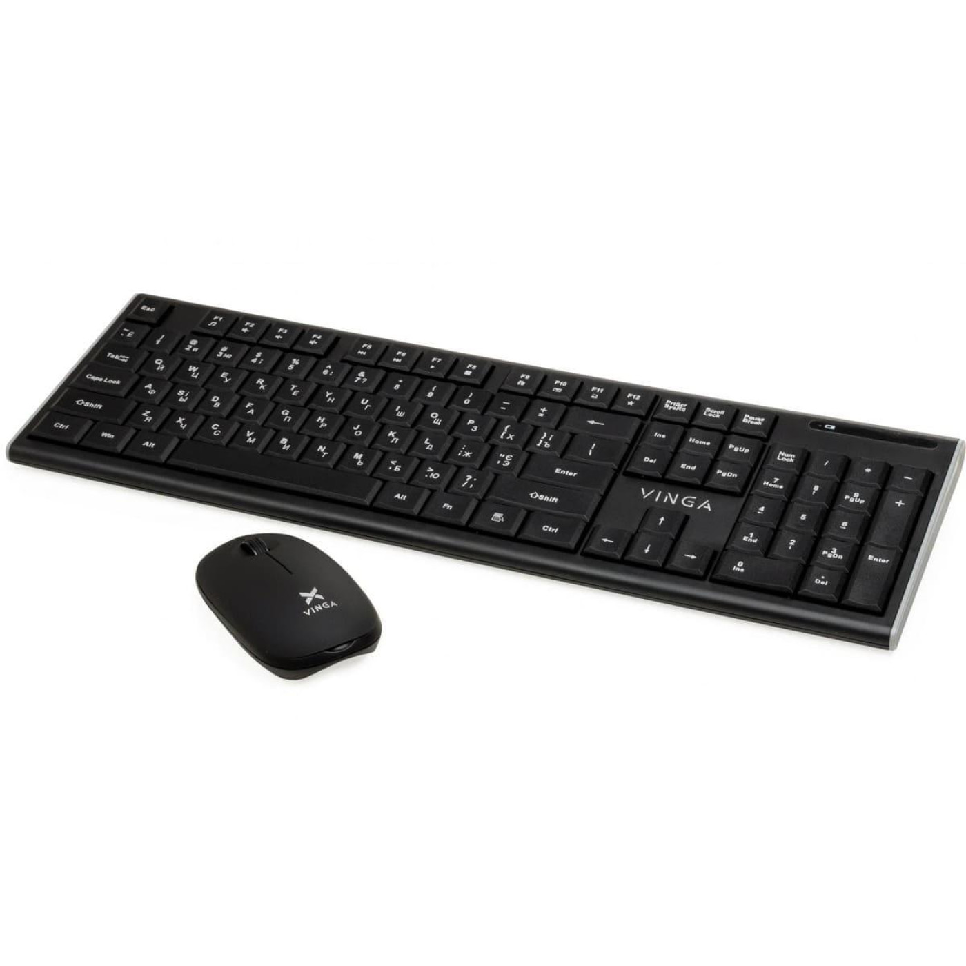 Комплект (Клавиатура и мышь) Vinga KBSW-120 Wireless (KBSW-120) Black (KBSW-120 Black)