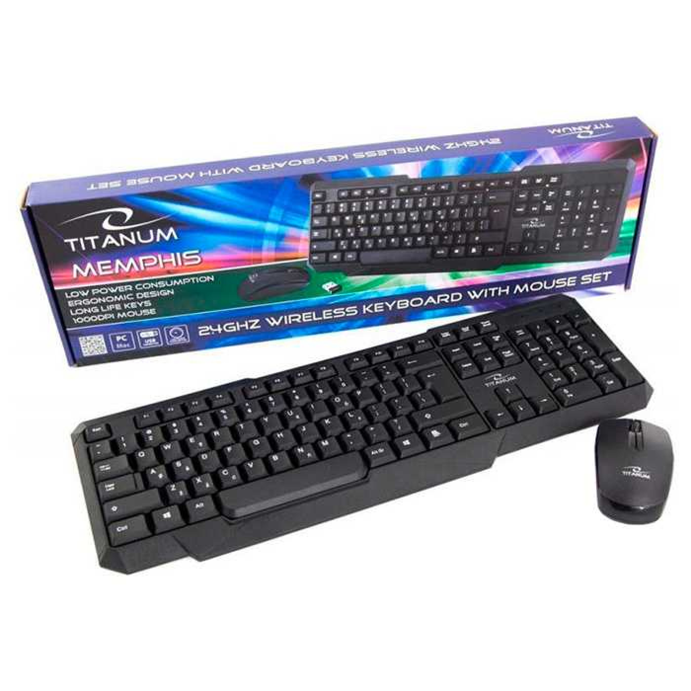 Комплект (клавиатура + мышь) Esperanza Titanum Memphis Black USB (TK108UA)