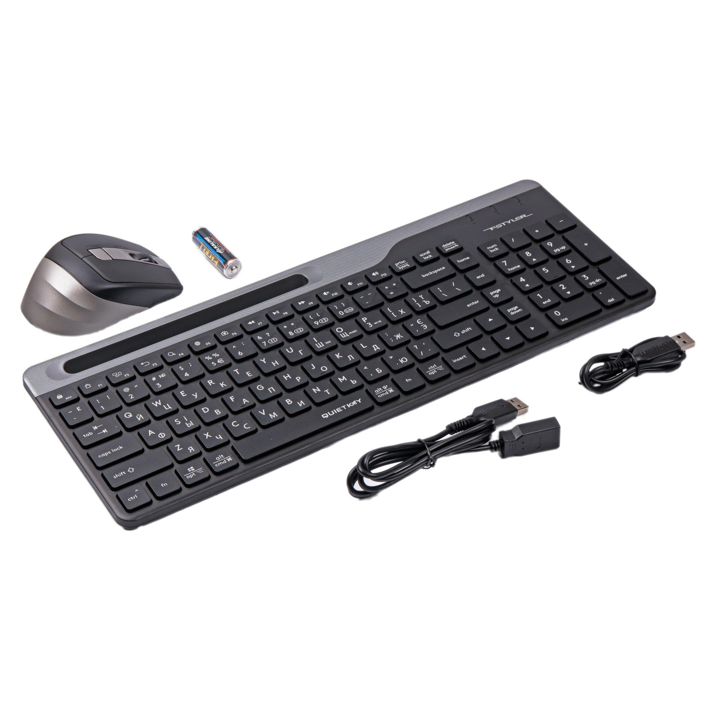 Комплект (Клавиатура та Миша) A4Tech FB2535CS Fstyler Wireless Smoky Grey