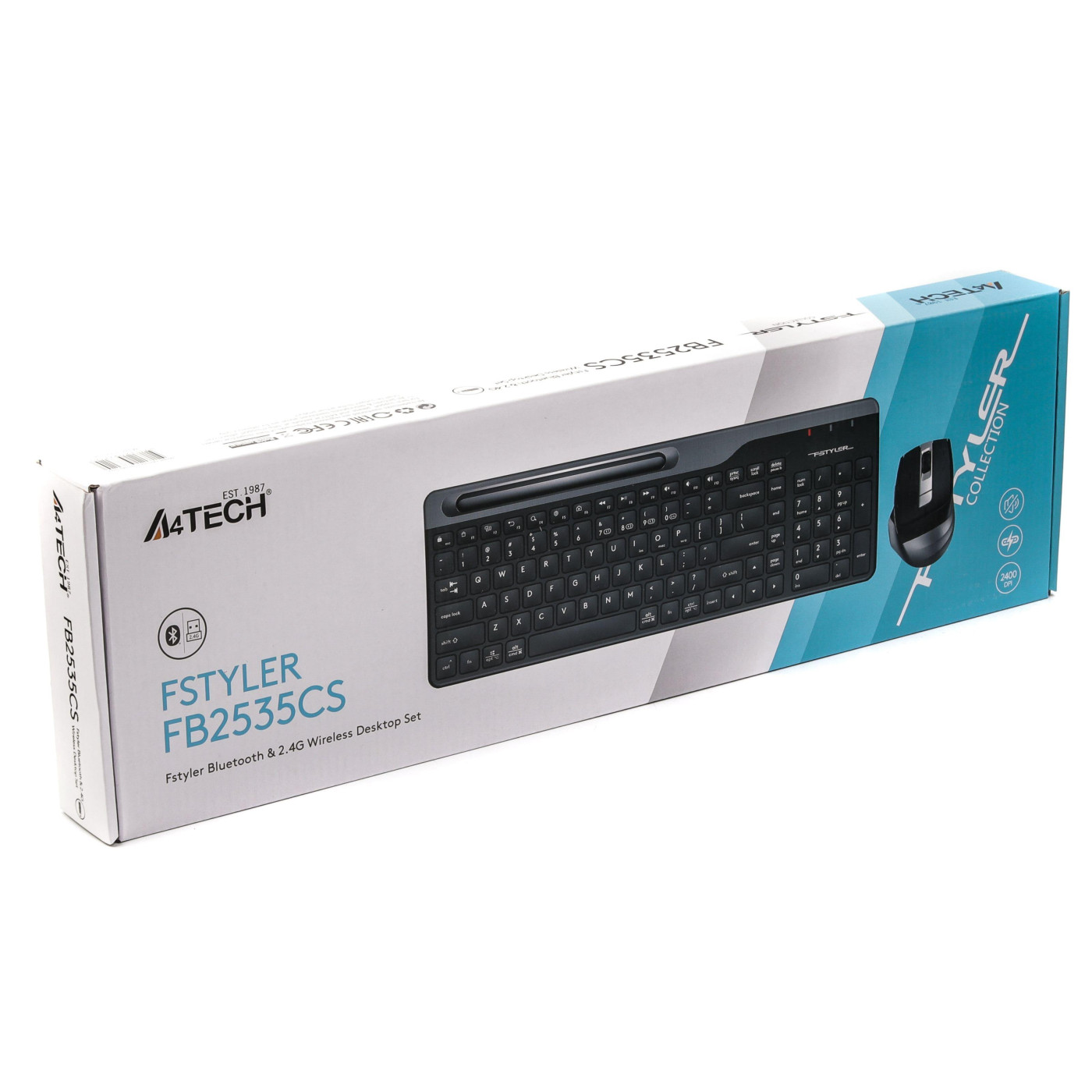 Комплект (Клавиатура та Миша) A4Tech FB2535CS Fstyler Wireless Smoky Grey