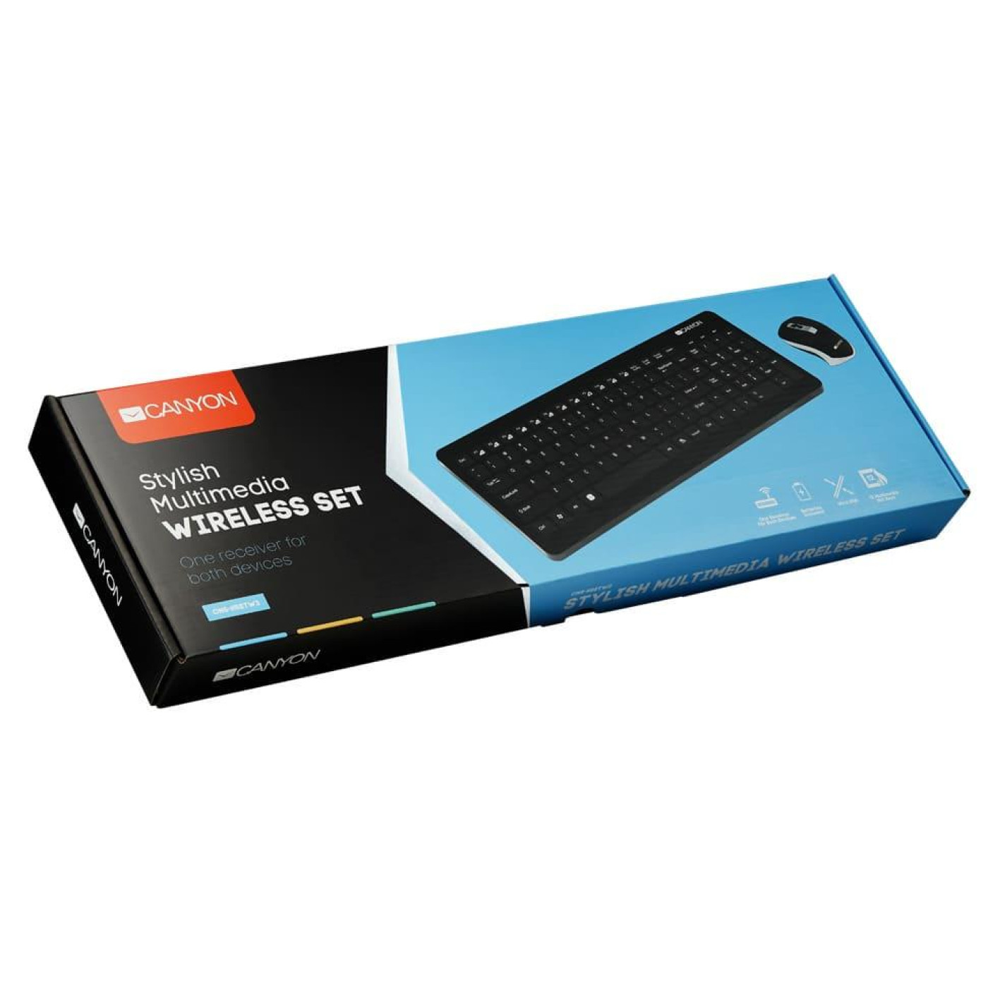Беспроводной комплект (клавиатура + мышь) Canyon CNS-HSETW3-RU USB Black