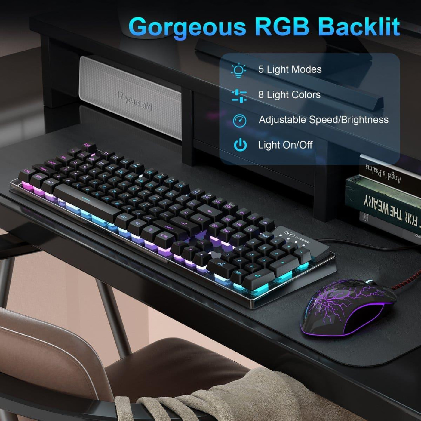 Комплект (Клавиатура и мышь) MageGee K1 Combo (6971969723900-UA) Black