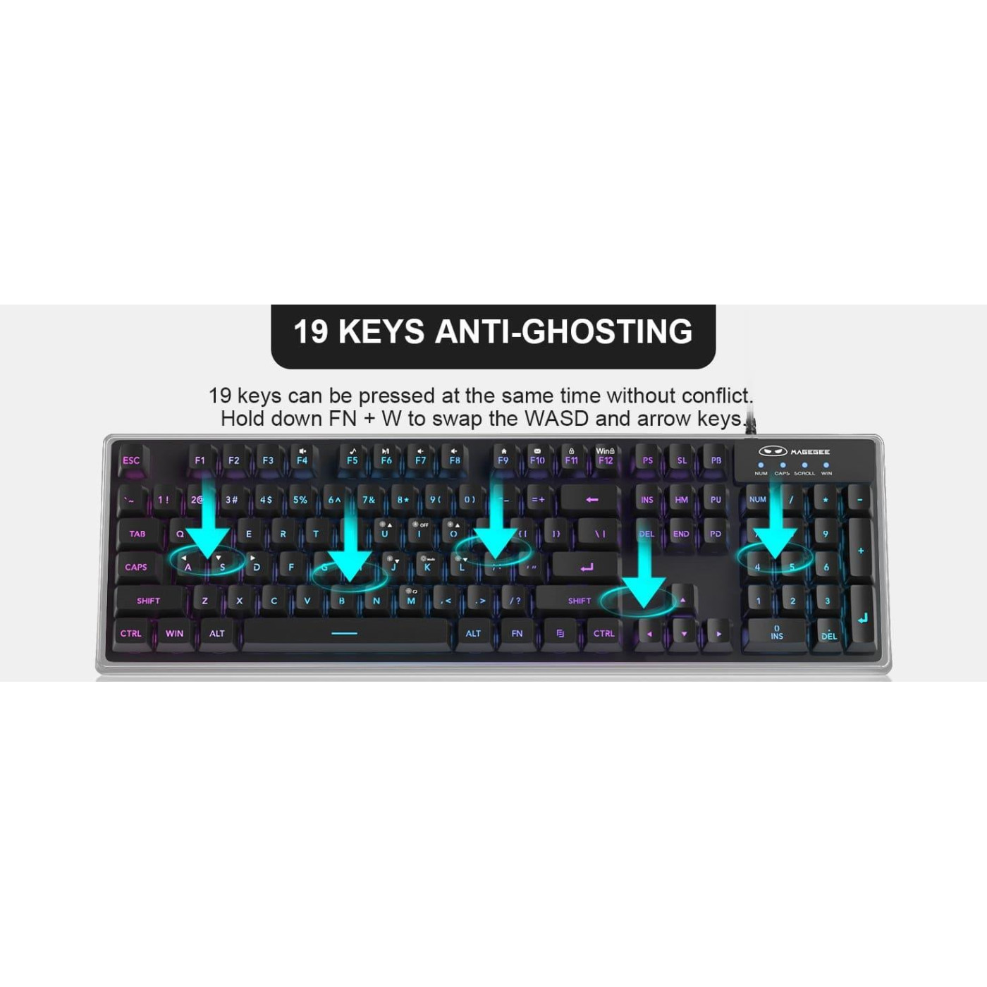 Комплект (Клавиатура и мышь) MageGee K1 Combo (6971969723900-UA) Black
