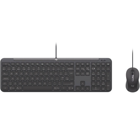 Комплект (Клавиатура и мышь) Logitech Signature Slim MK620 Wired Combo for Business Graphite (920-013349)