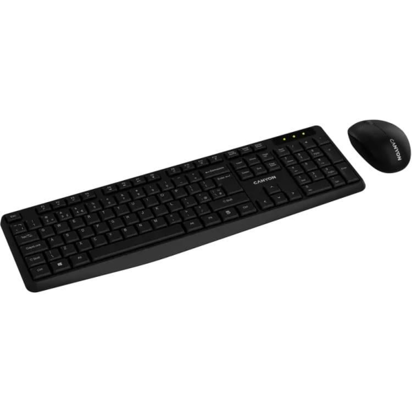 Комплект (Клавіатура та миша) CANYON SET-W01 Keyboard+Mouse Wireless Black